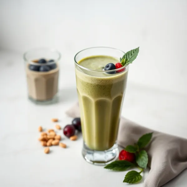 Smoothie au Beurre de Cacahuète et Thé Matcha