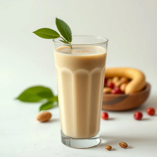 Smoothie de Manteiga de Amendoim e Leite de Pistache