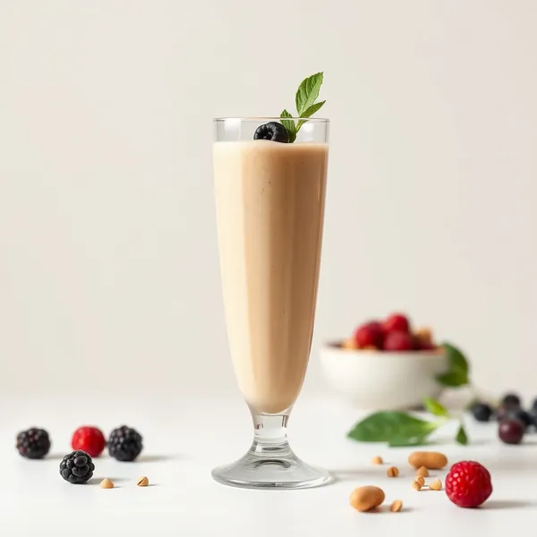Smoothie aus Erdnussbutter und Spelzmilch