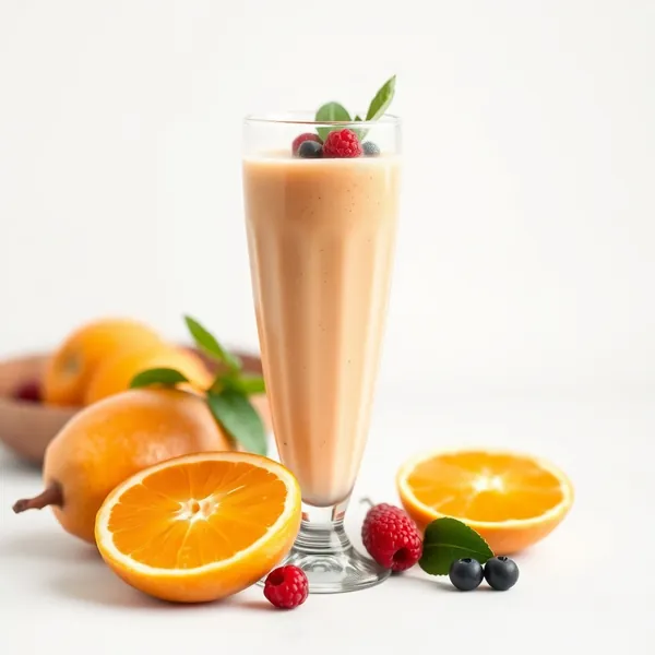 Smoothie de Suco de Laranja e Pera Superalimento