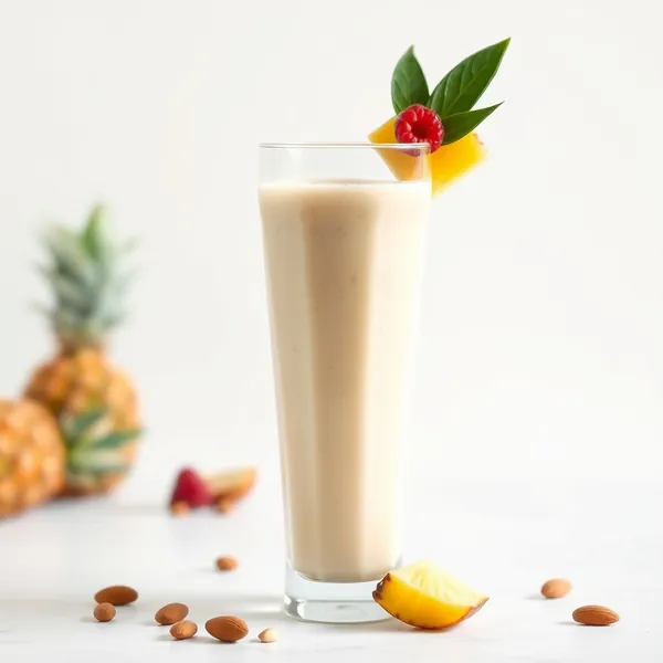 Superfood Pineapple Almond Coconut Milk Smoothie
