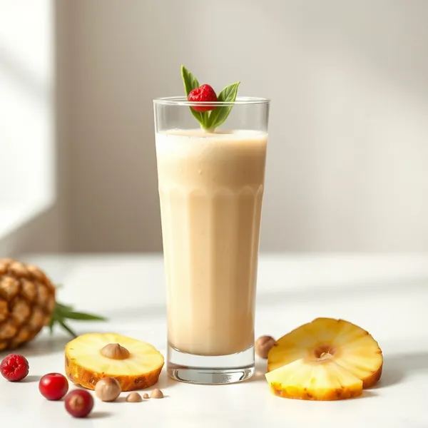 Smoothie Ananas et Lait de Noisette