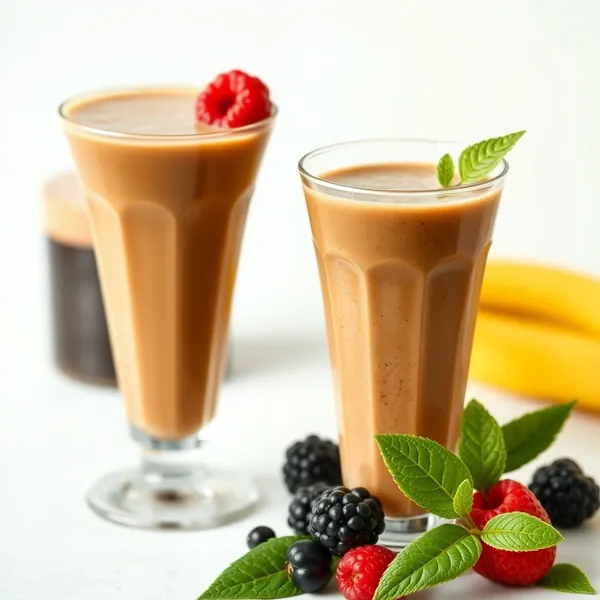 Smoothie de Proteína em Pó de Superalimento e Café Frio