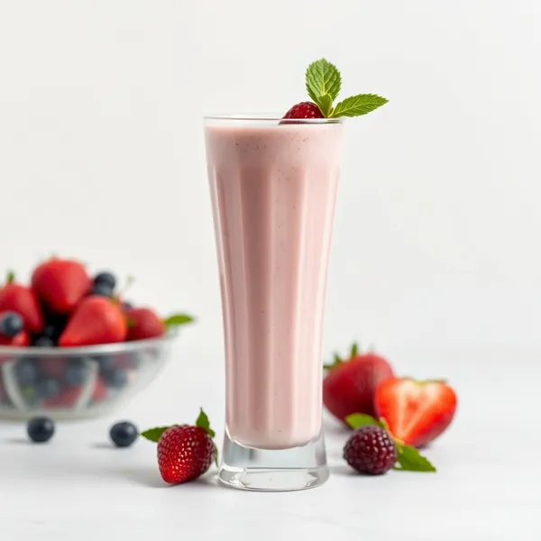 Smoothie de Yaourt Grec avec Poudre de Protéine