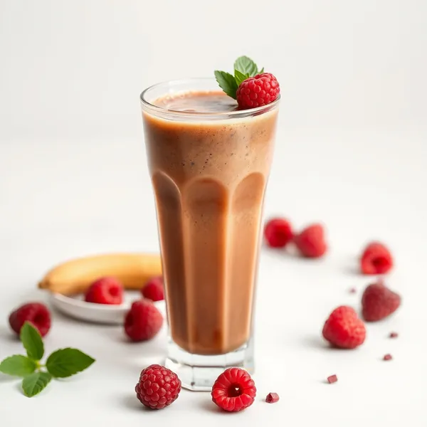 Batido de Café Frío con Frambuesa Superalimento