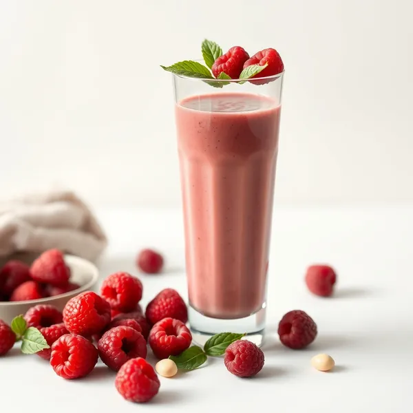 Smoothie au Lait de Macadamia et Framboise Superfood
