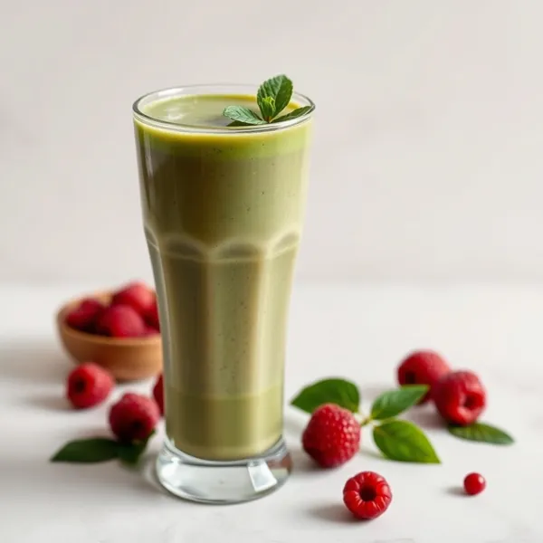 Smoothie de Té Verde Matcha y Frambuesa