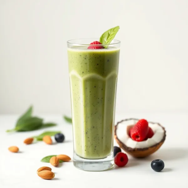 Smoothie Superaliment Épinard Amande Lait de Coco