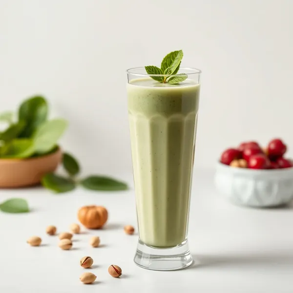 Smoothie de Espinacas y Leche de Pistacho