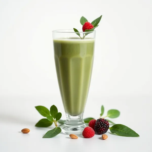 Smoothie de Espirulina, Amêndoa e Leite de Coco