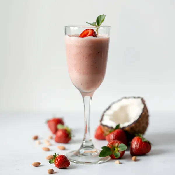 Smoothie Superfood di Fragola, Mandorla e Latte di Cocco