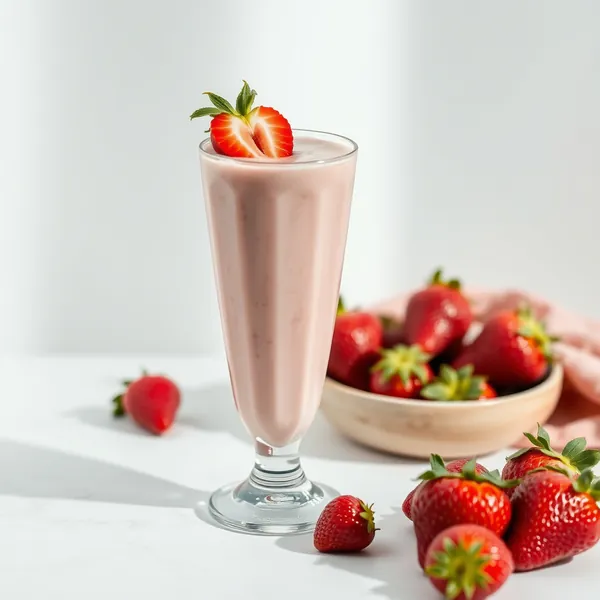 Smoothie Superfood de Morango e Leite de Cânhamo