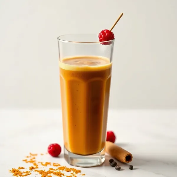 Smoothie de Café Froid au Curcuma