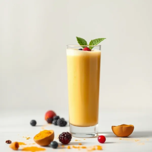 Smoothie de Leite de Cânhamo e Cúrcuma