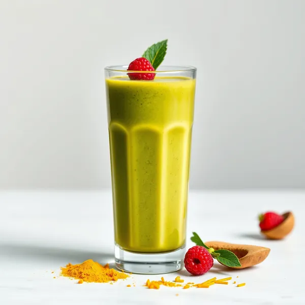 Smoothie de Thé Matcha et Curcuma