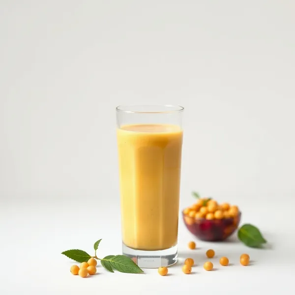 Smoothie au Lait de Pois et Curcuma