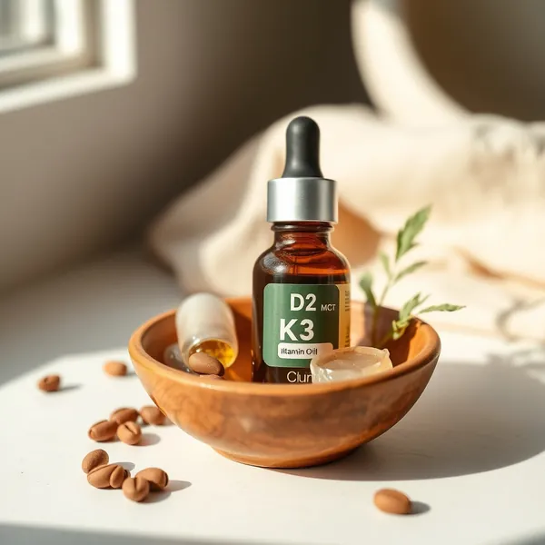 Gouttes de Vitamine D3 et K2 avec Huile MCT