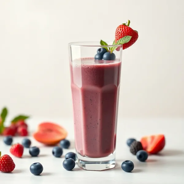 Smoothie Tropical de Açaí e Leite de Cânhamo
