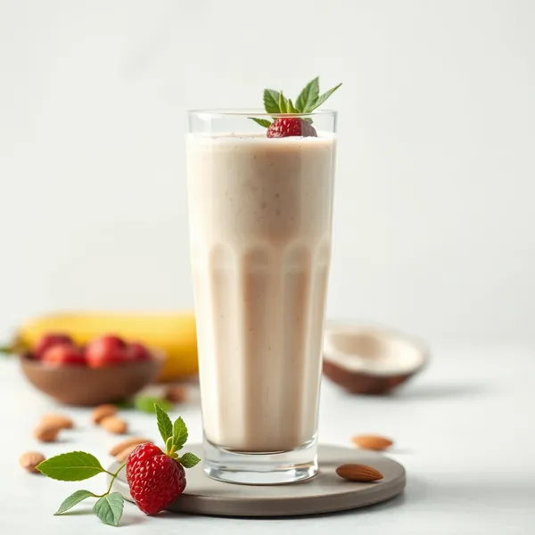 Frullato Burro di Mandorle e Latte di Cocco Tropicale