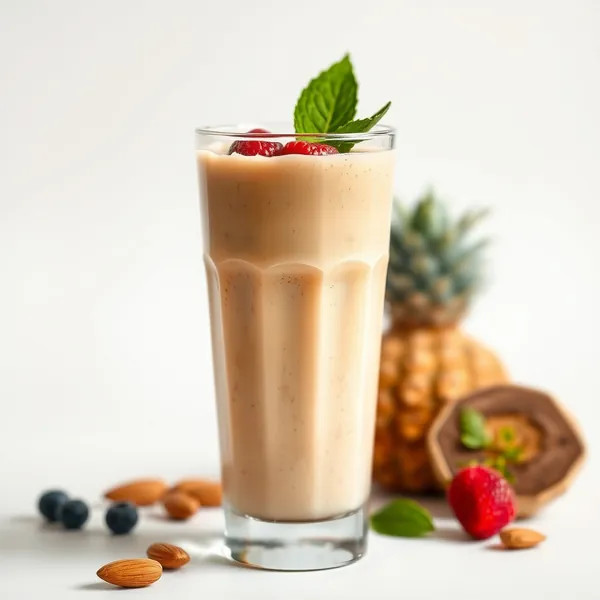 Smoothie mit Mandelbutter und Hanfmilch