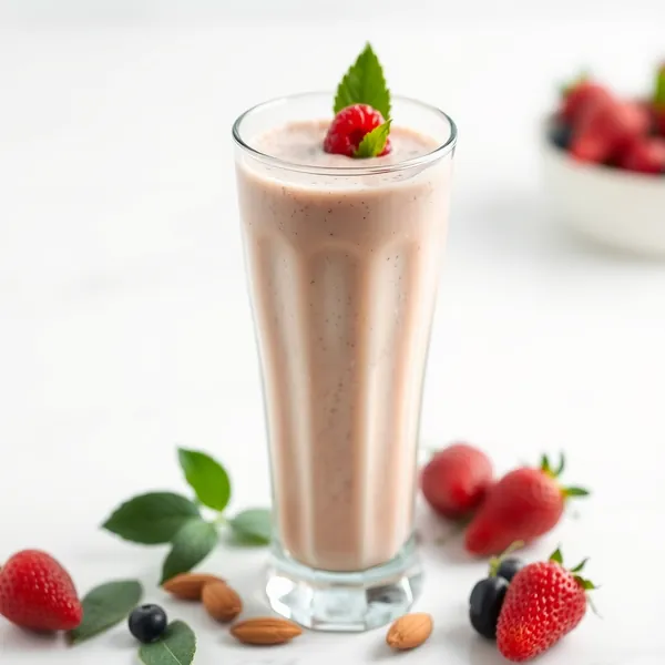 Tropical Almond Butter Rice Milk Smoothie