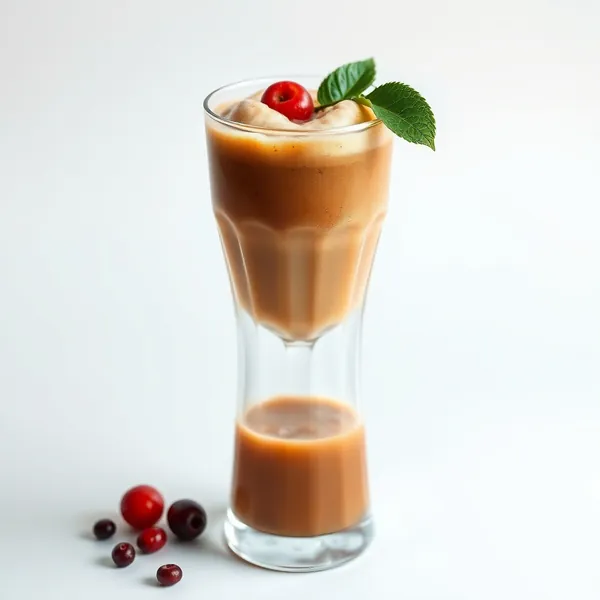 Smoothie aus Kaltem Kaffee mit Tropischem Apfel