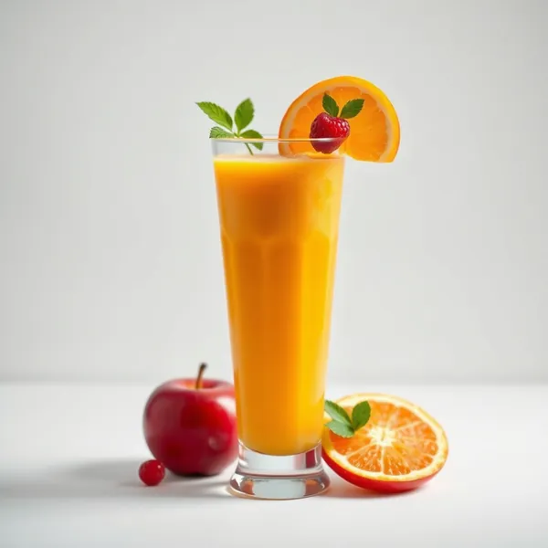 Smoothie de Suco de Maçã e Laranja Tropical
