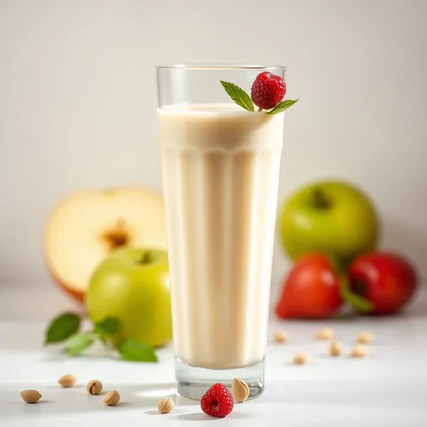 Batido de Maçã Tropical e Leite de Pistache