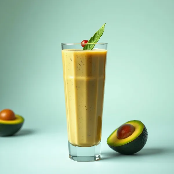Smoothie mit Kaltem Kaffee und Tropischem Avocado
