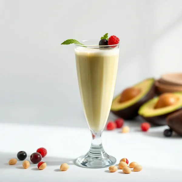Avocado und Macadamia Milch Smoothie