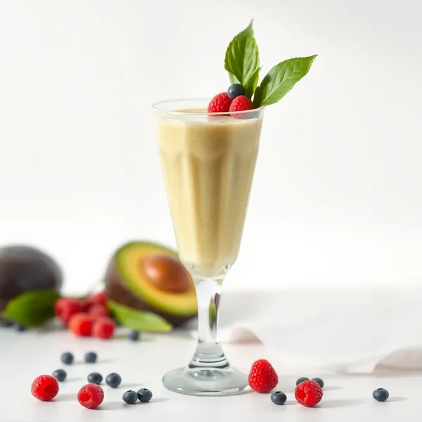 Smoothie Tropical de Abacate e Leite de Ervilha