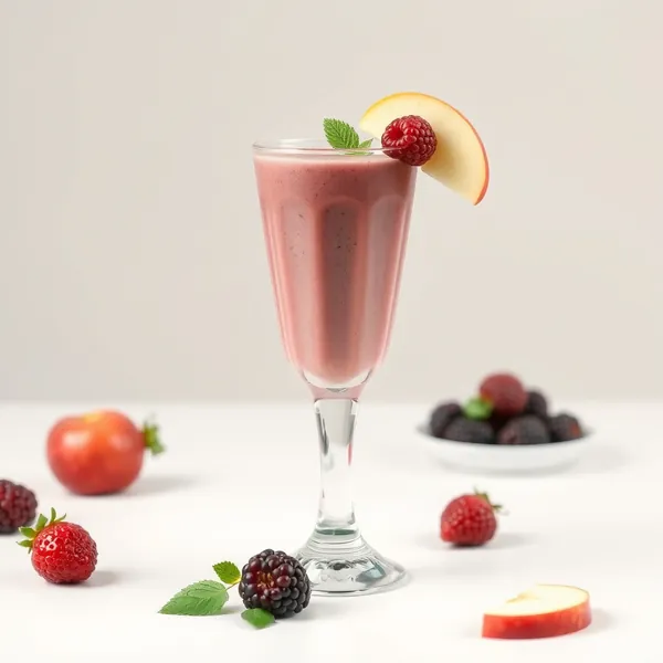 Smoothie de Suco de Amora e Maçã Tropical