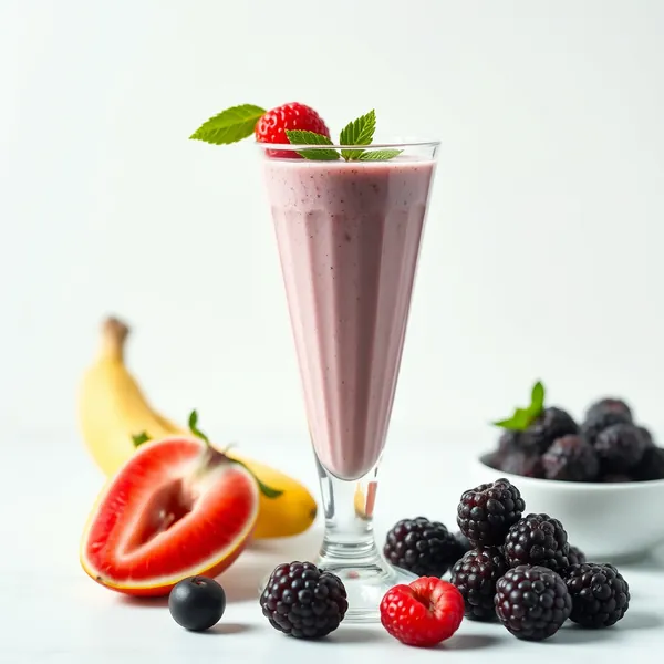 Smoothie de Iogurte Grego e Amora Tropical