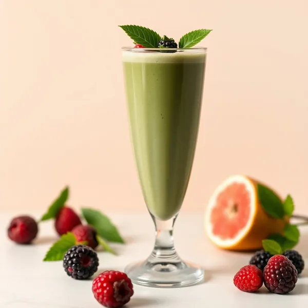 Smoothie de Thé Matcha et Mûres Tropicales