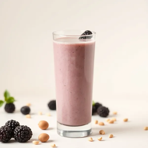 Smoothie de Leite de Pistache e Amora Tropical