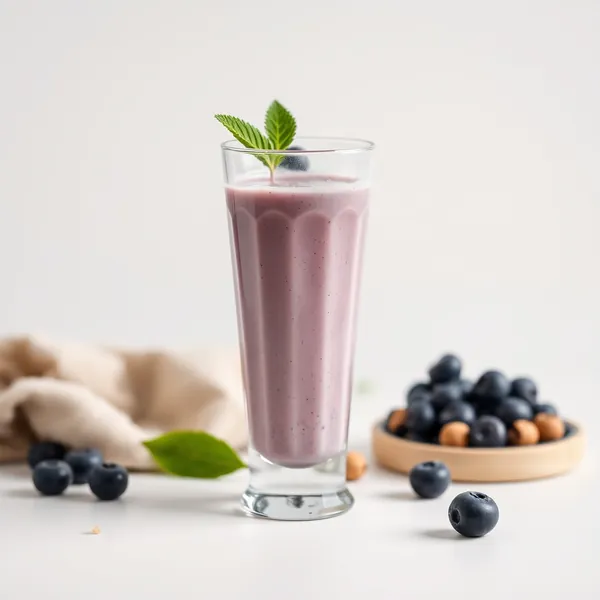 Smoothie de Leite de Avelã e Mirtilo Tropical