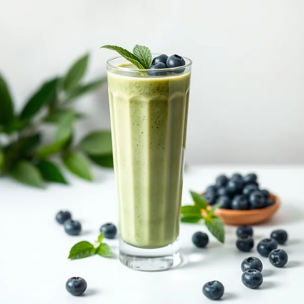 Smoothie de Thé Matcha et Myrtilles Tropical