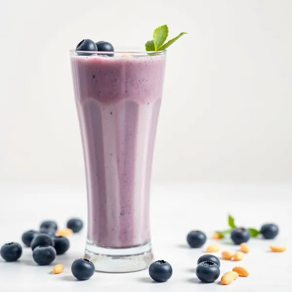 Batido de Leite de Pistache e Mirtilo Tropical