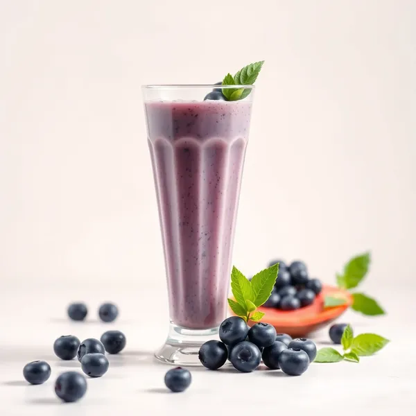 Tropical Blueberry Rice Milk Smoothie