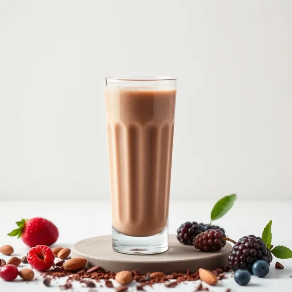Smoothie de Cacau em Pó e Leite de Amêndoa