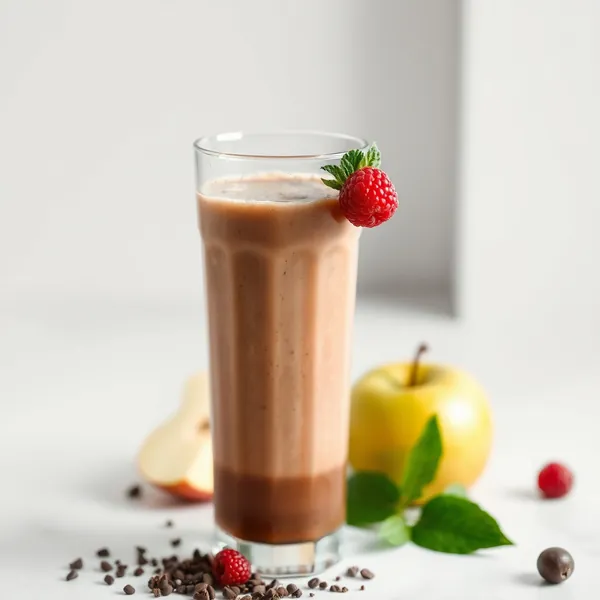 Smoothie de Cacau em Pó e Suco de Maçã