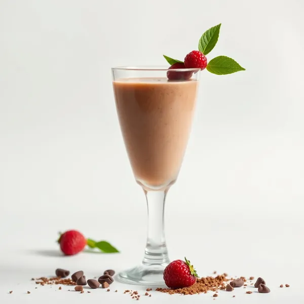 Batido de Cacau em Pó e Leite de Caju