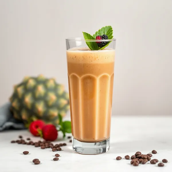 Smoothie de Café Frio com Sementes de Chia Tropical