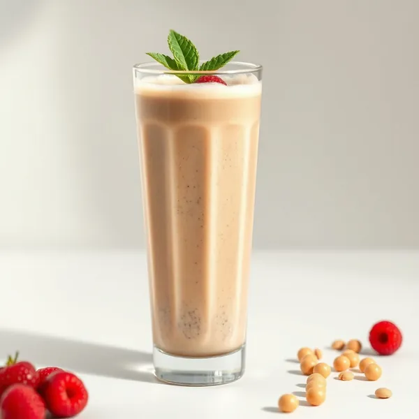 Smoothie Tropical de Sementes de Chia e Leite de Ervilha