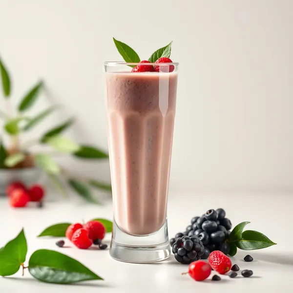 Batido de Leche de Soja y Chía Tropical