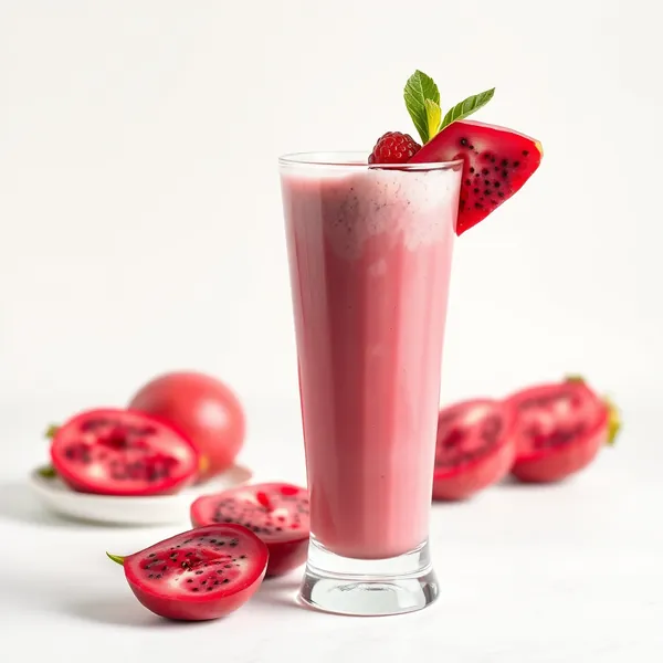 Smoothie aus Kefir und Drachenfrucht
