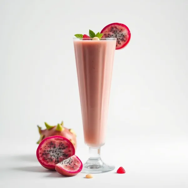 Smoothie aus Dragonfruit und Macadamia-Milch
