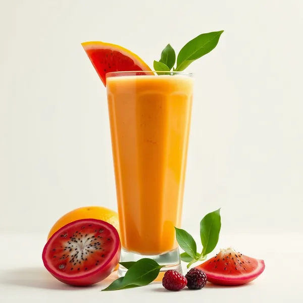 Smoothie de Suco de Laranja e Dragão Tropical