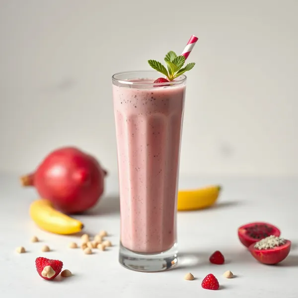 Batido de Fruta Dragão e Leite de Pistache