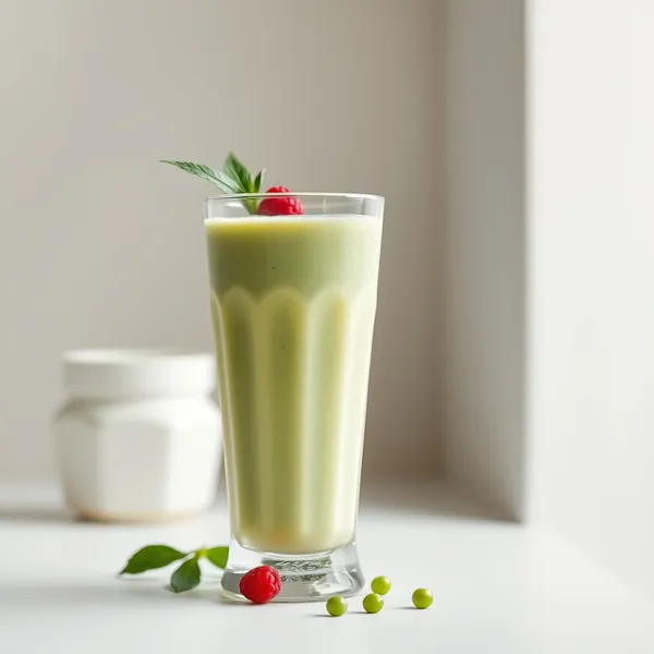 Batido de Leche de Guisante y Jengibre Tropical